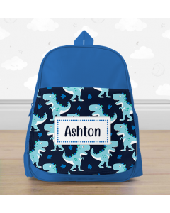 Personalised Colourful Dinosaur Mini Backpack
