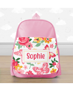 Personalised Floral Flowers Mini Backpack