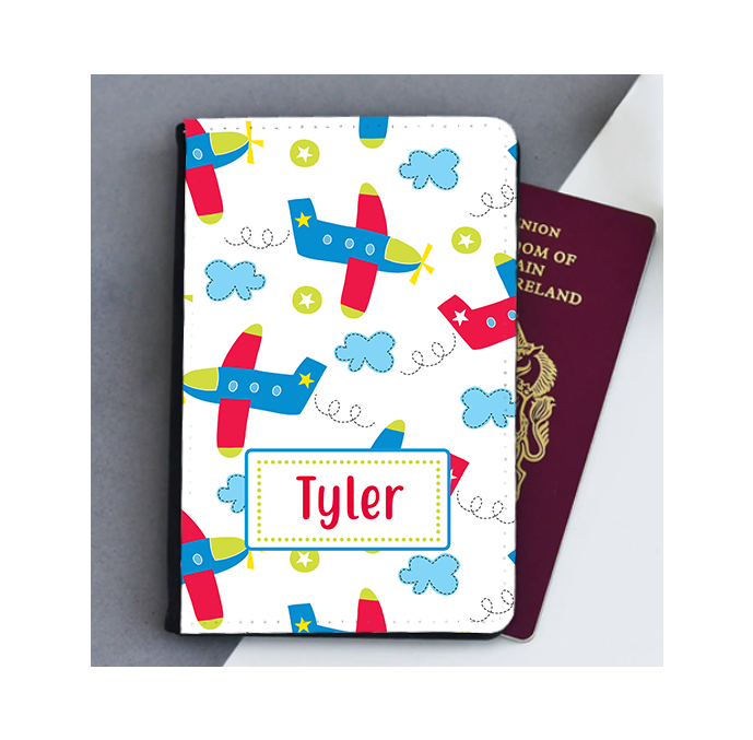 Personalised Aeroplane Passport Cover