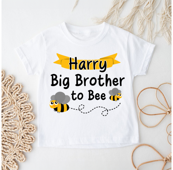 Personalised Big Brother To Bee Kids T Shirt