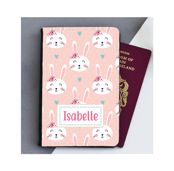 Personalised Bunny Rabbit Passport Cover