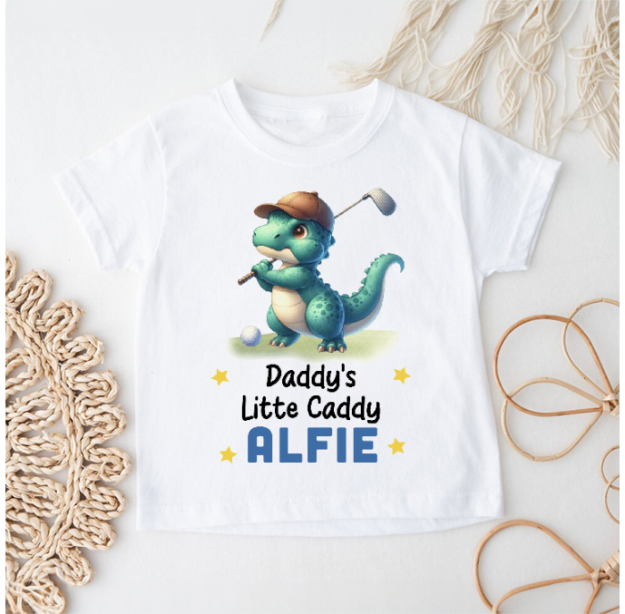 Personalised Daddy's Little Caddy Kids T Shirt