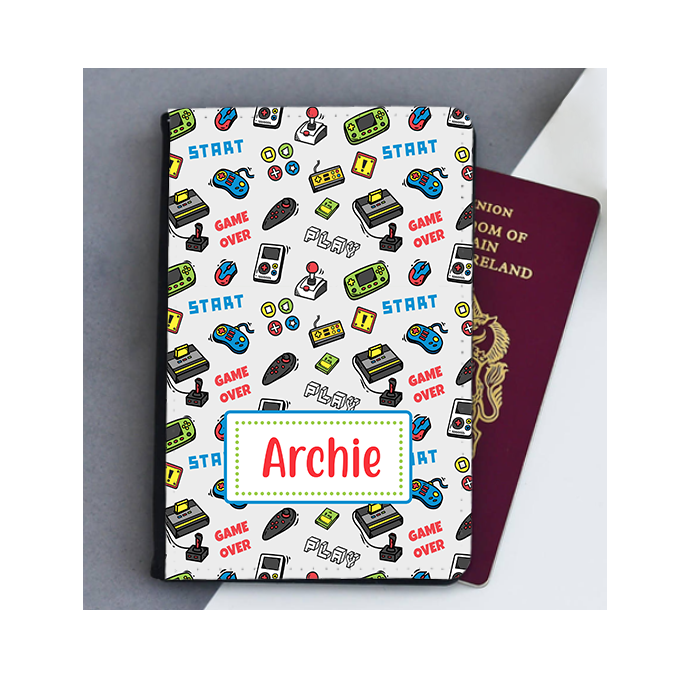 Personalised Colourful Gaming Passport Cover