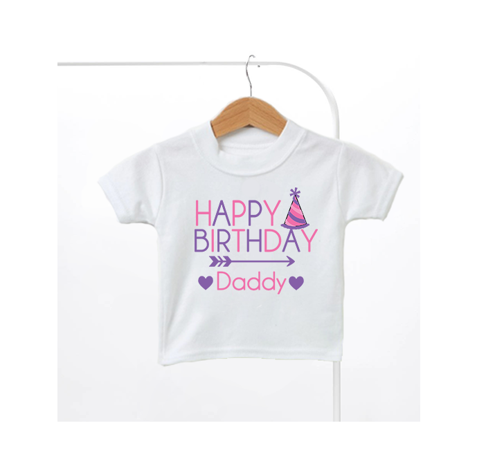 Happy Birthday Daddy Girls Kids T-Shirt