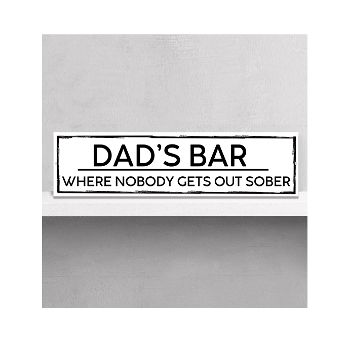 Personalised Dads Bar Sober Street Sign
