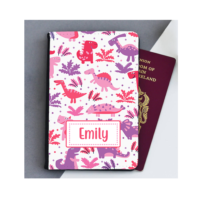 Personalised Dinosaur Passport Cover
