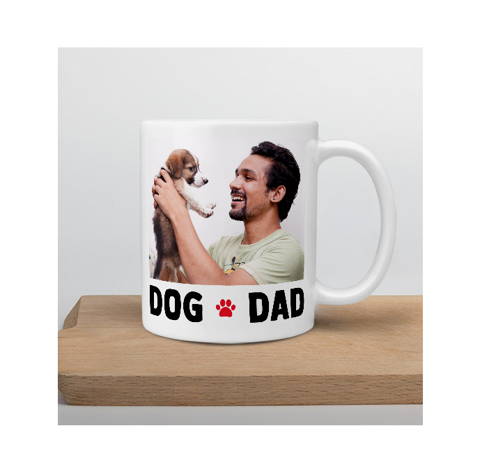 Personalised Dog Dad Photo Upload Mug