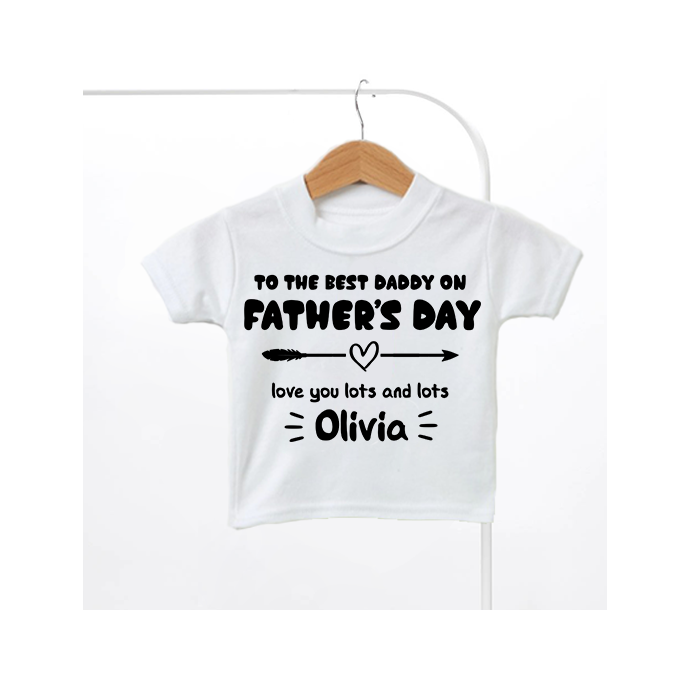 Personalised Best Daddy On Fathers Day Kids T-Shirt