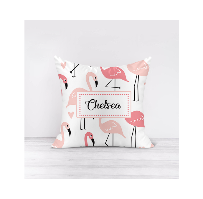 Personalised Flamingo Cushion
