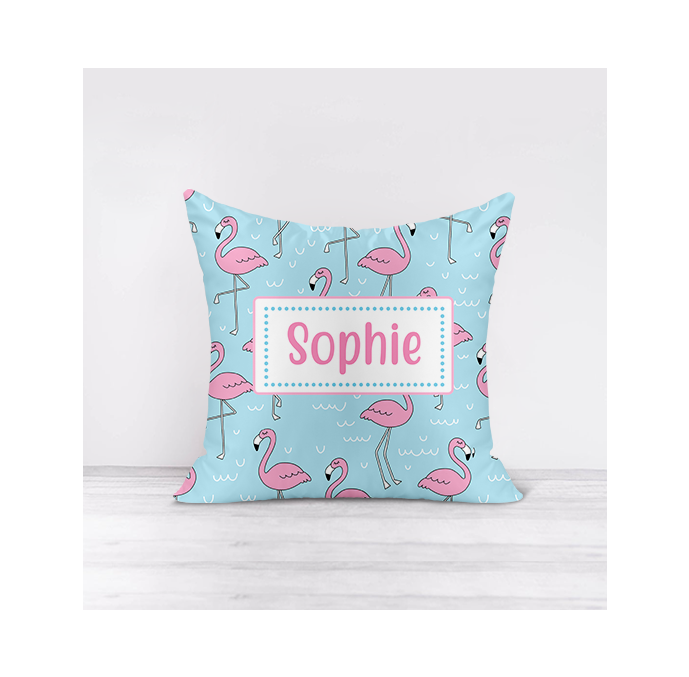 Personalised Flamingos Cushion