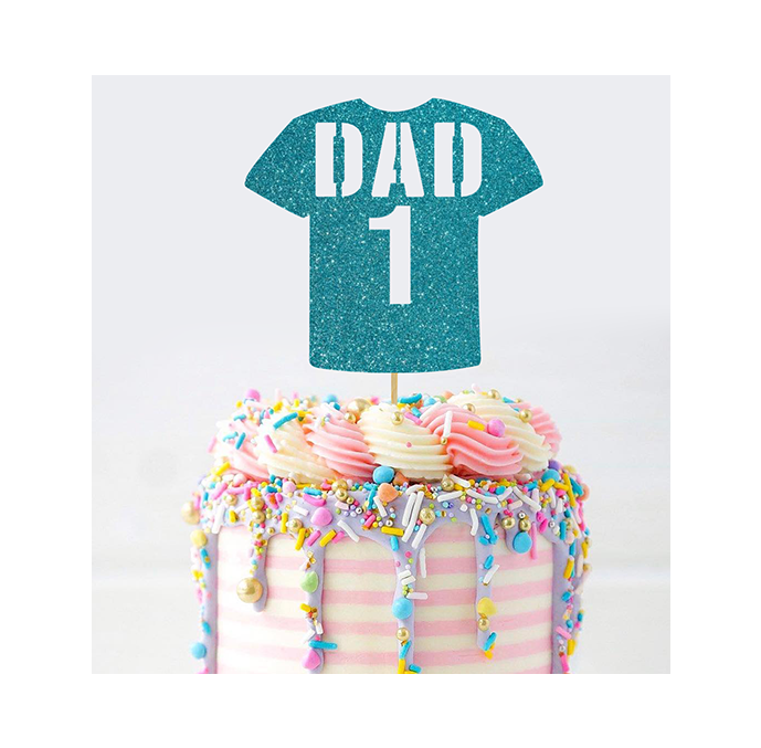 Happy Fathers Day Cake Topper Football Shirt