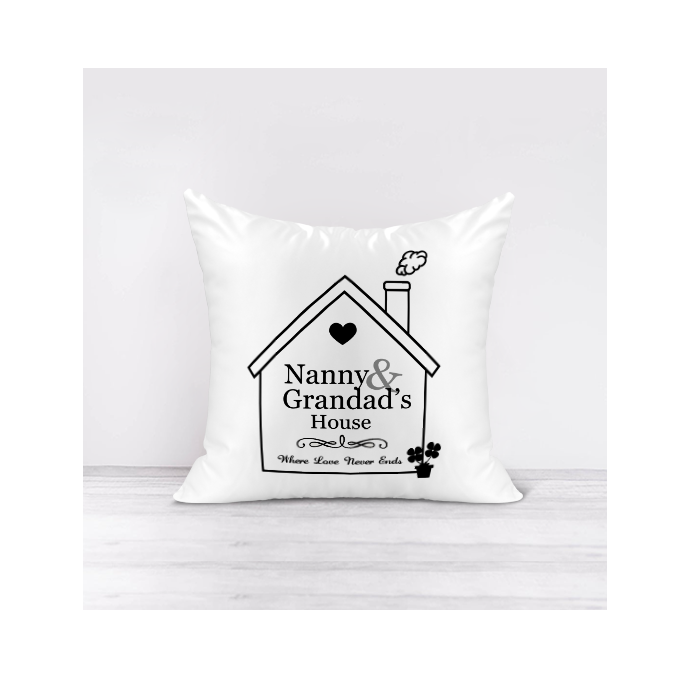 Nanny and Grandads House Cushion
