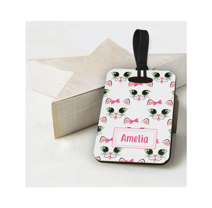 Personalised Kitty Cat Luggage Tag