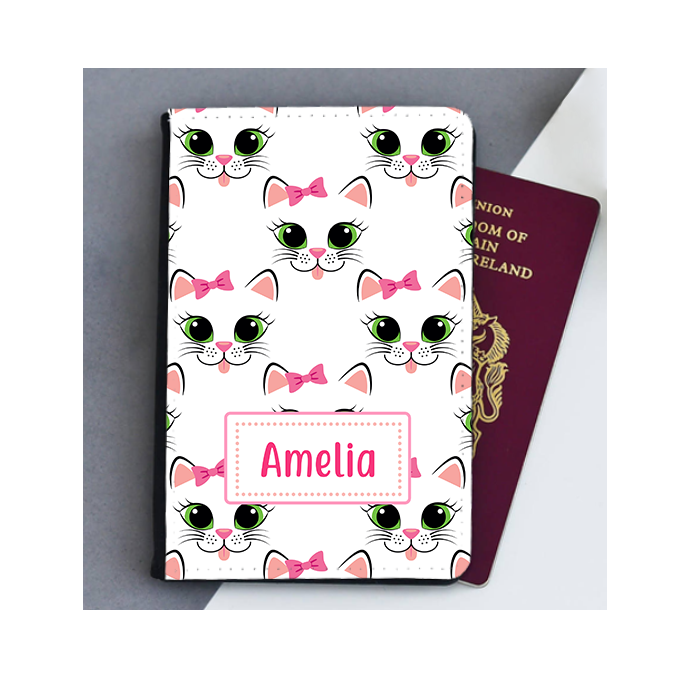 Personalised Kitty Cat Passport Cover
