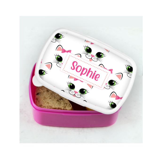 Personalised Kitty Cat Lunch Box