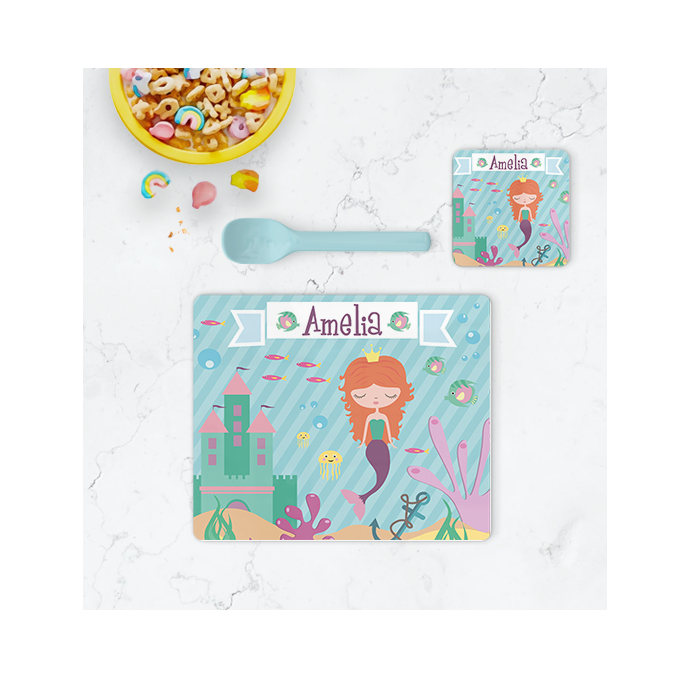 Personalised Mermaid Placemat & Coaster