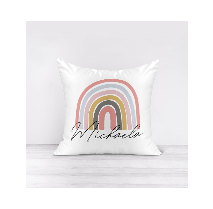 Personalised Rainbow Cushion