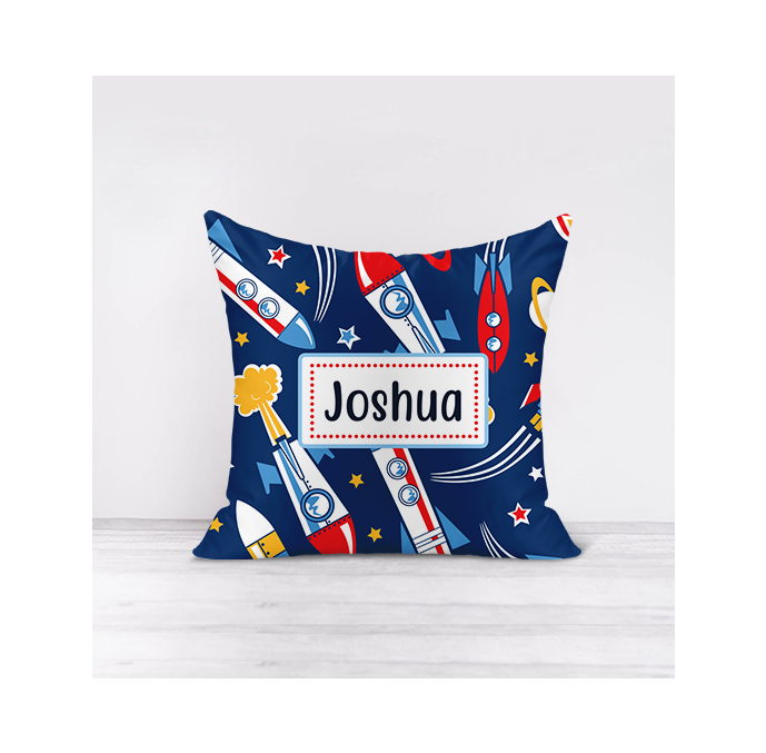 Personalised Space Rockets Cushion