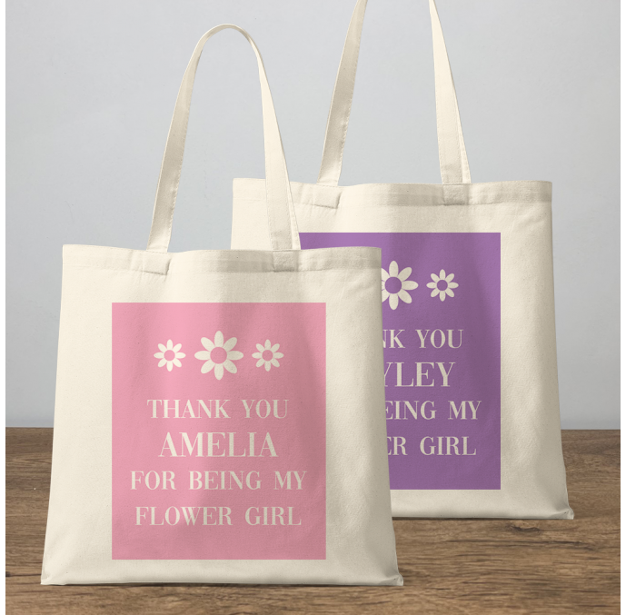 Thank You For Being My Flower Girl Tote Bag
