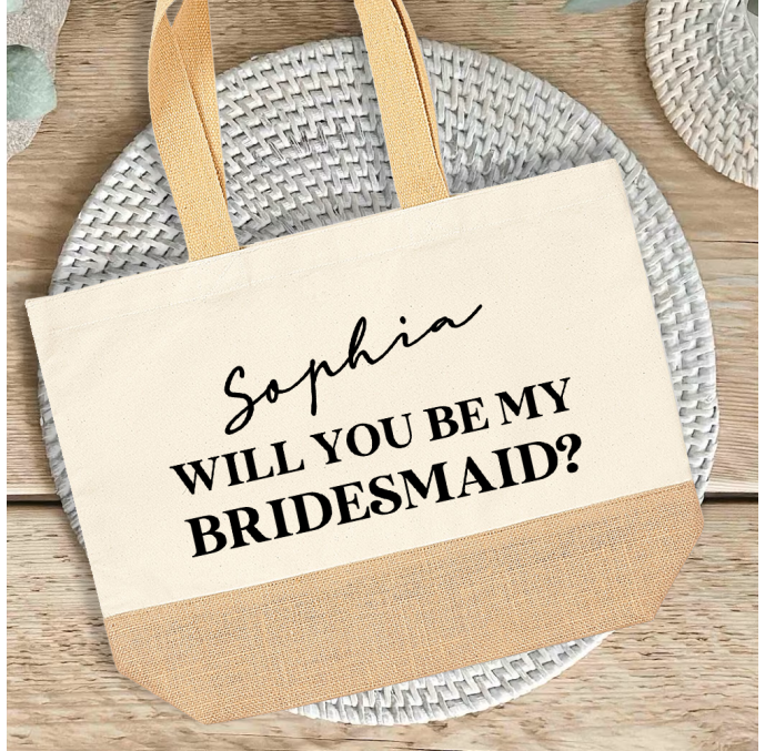 Proposal Will You Be My Bridesmaid Beach Bag