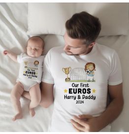 Personalised Baby Family Matching Gift Set - Our First Euros