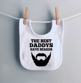 The best daddy's have beards Funny Baby Bib