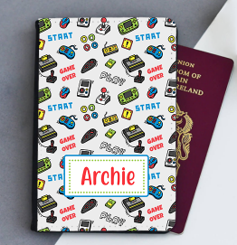 Personalised Colourful Gaming Passport Cover