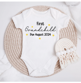 Personalised First Grandchild Baby Grow