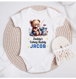 Personalised Blue Bunny Rabbit Baby Grow