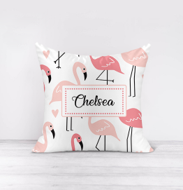 Personalised Flamingo Cushion