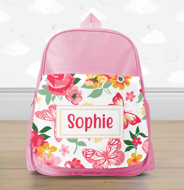 Personalised Floral Flowers Mini Backpack
