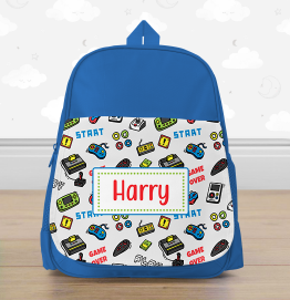 Personalised Colourful Gaming Mini Backpack