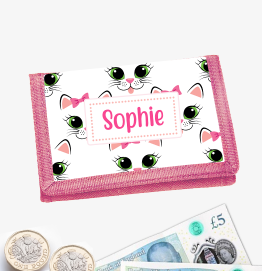 Personalised Kitty Cat Money Wallet