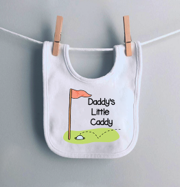 Daddy's Little Caddy Golf Baby Bib