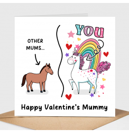 Valentine's Mummy Unicorn Card