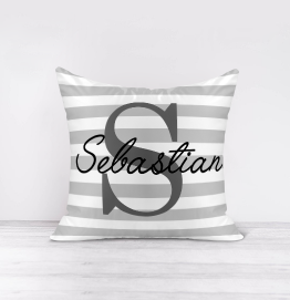 Personalised Stripes Cushion