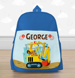Personalised Big Digger Mini Backpack
