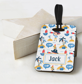 Personalised Pirate Luggage Tag