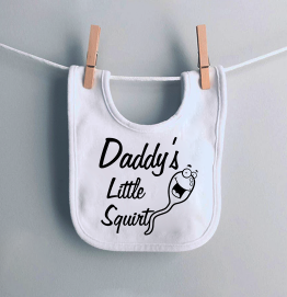 Daddy's Little Squirt Funny Baby Bib