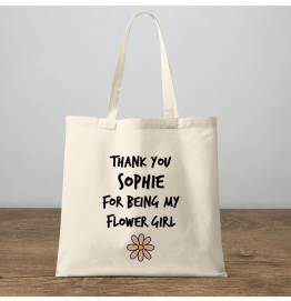 Thank You Flower Girl Tote Bag