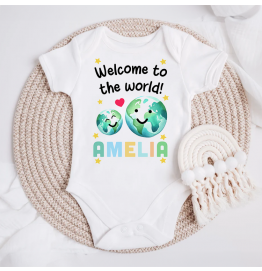 Welcome To The World Baby Grow