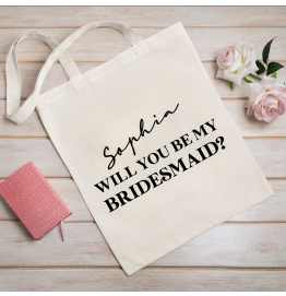 Proposal Will You Be My Bridesmaid Tote Bag